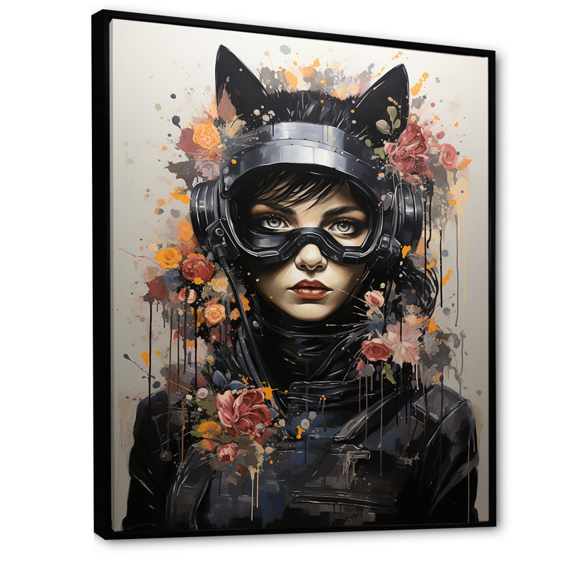 Art sur toile, "Cateline Blooms II", H 40 po x l 30 po x P 1,5 po, Cadre flottant noir