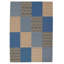 Tapis bleu handwoven à tissage plat Amata