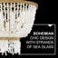 Dune 8 - Light Crystal Tiered Chandelier