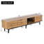 Meuble télé 69 po grain de bois avec lumières DEL
