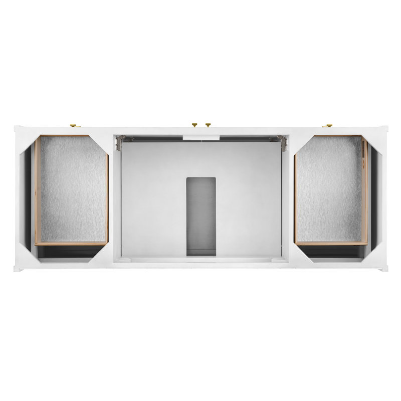 Chicago 60'' W Single Bathroom Vanity Base, Glossy White