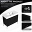 Armoire de salle de bain autoportante 36 po avec lavabo en résine - fini chêne foncé et aspect sophistiqué-457948925