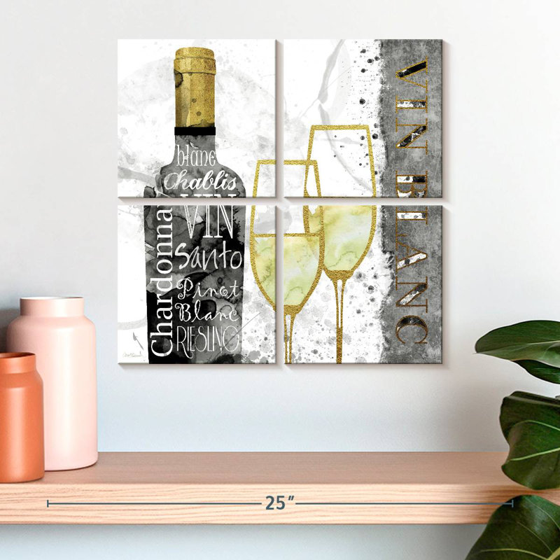 Yarlin Glam White Wine, 18" H x 18" W