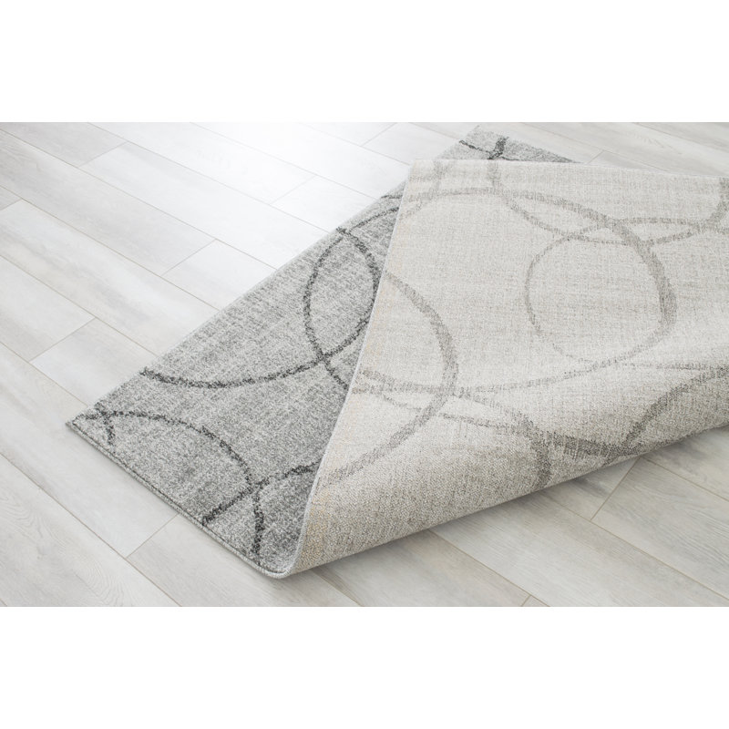 Tapis gris tissé à la machine Tyro, Rectangle 5 pi x 7 pi