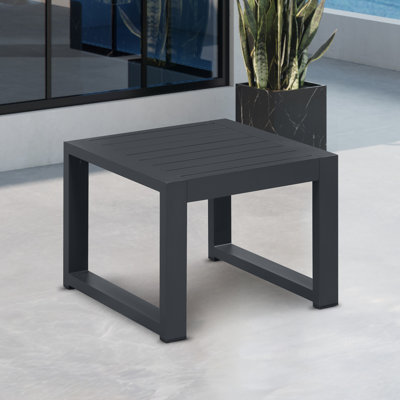 Hoyt 20.48” Outdoor Aluminum End Table