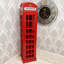 Farmington Solid Wood 28 Bottle Telephone Box Wine Cabinet - Hand Painted Red Freestanding Floor Wine Rack