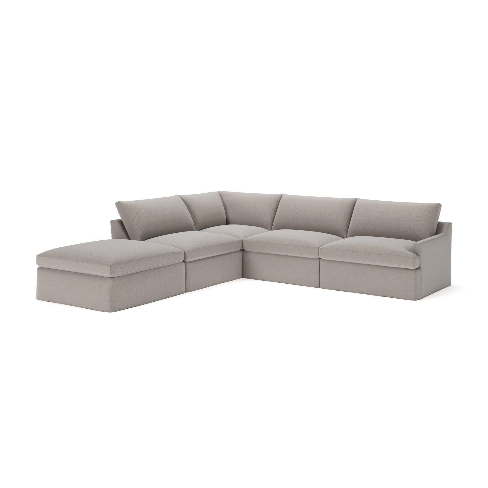 Wrenley Sectional, Left Hand Facing, Apollo Pebble Boucle