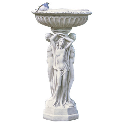 Akshara Resin Single Tier Birdbath