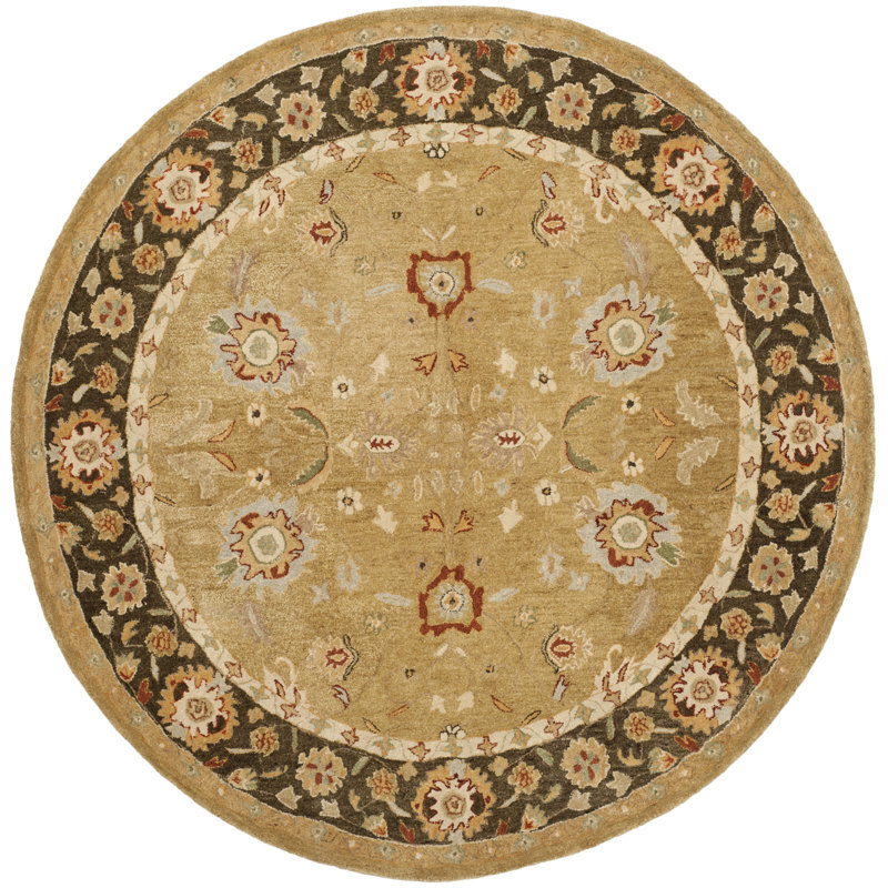 Tapis oriental en laine Ladd, Rond 6 pi