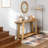 Narrow Sofa Table,Two-Tier Console Table