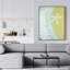 Décoration de toile droite "Seastar and Wave - Turquoise Beach"