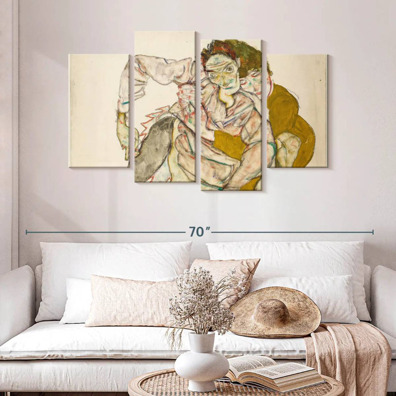 Couple de Hardie assis, H 32 po x l 52 po