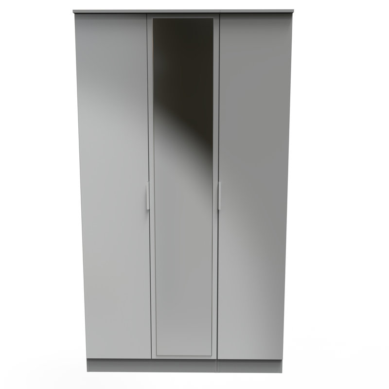 Biernat Manufactured Wood Wardrobe, Uniform Grey/Dusk Grey