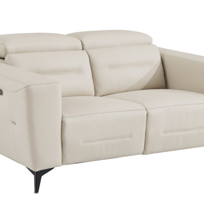Causeuse en cuir avec fauteuil inclinable Global United