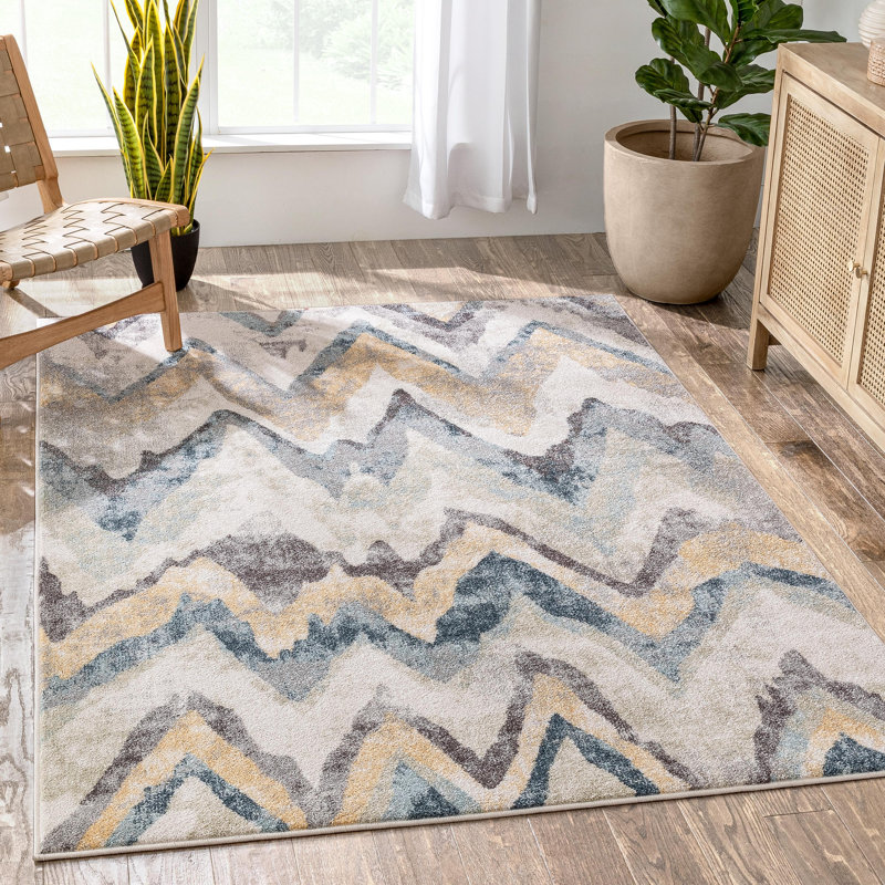 Rodeo Chevron Synthetic Area Rug, Rectangle 120 x 160 cm