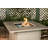 Everly Fire Sense Aluminum Convertible Gas Fire Pit Table 55,000 BTU, Nylon Weather Cover & Clear Fire Glass-Square-299809251