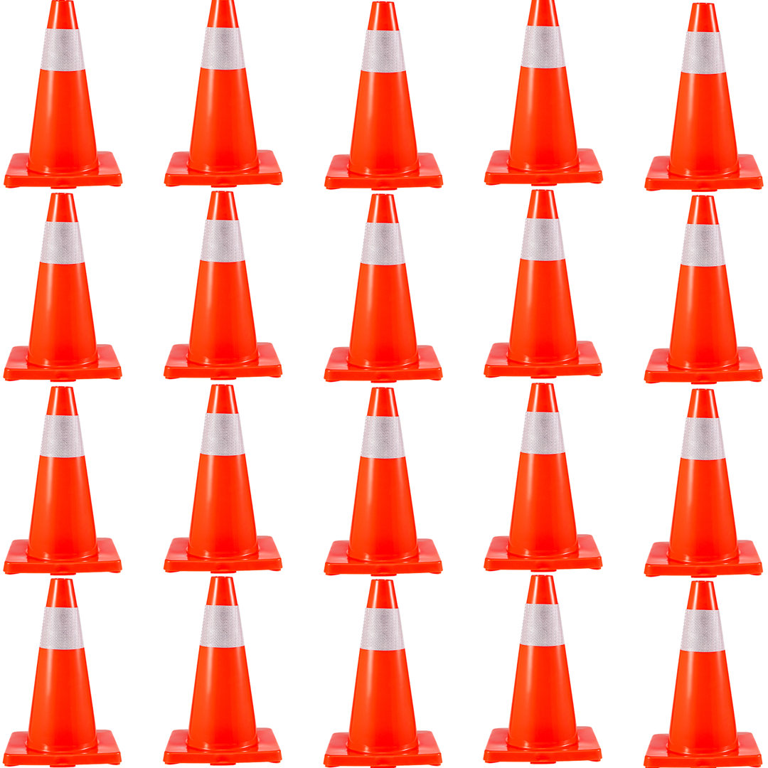 VEVOR Traffic Cones with Reflective Collars (Set of 20) VEVOR