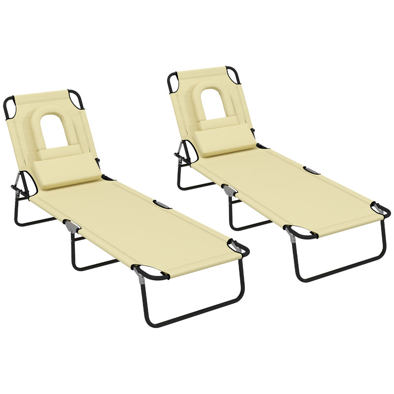Orinta 187cm Long Reclining Single Chaise with Cushions, Beige