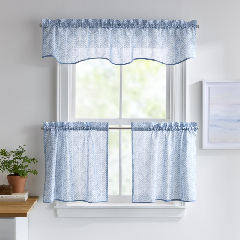  Cantonnière Fan, denim, Bleu