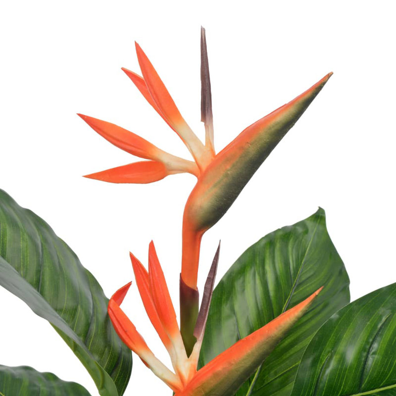 100cm Faux Strelitzia Plant in Wood Pot