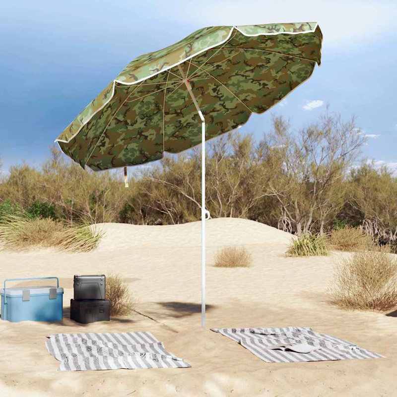 Market Parasol, Green Abstract, 272cm H x 263cm W x 263cm D