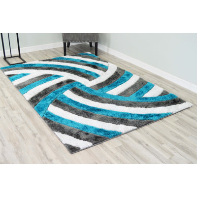 Tapis gris/bleu Fursten