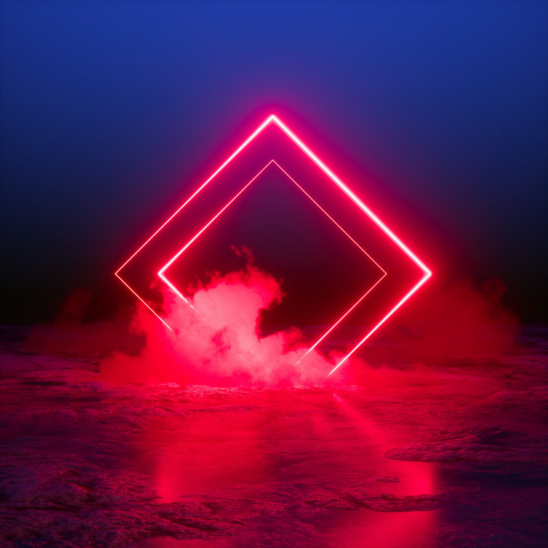 Laser Show - Wrapped Canvas Print, 122cm H x 122cm W x 3.8cm D