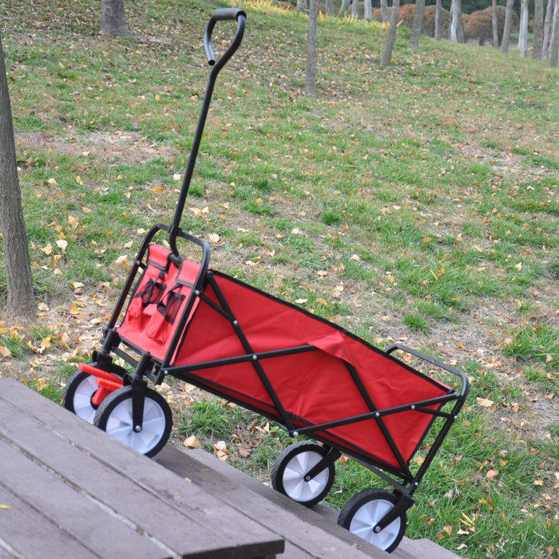 Chariot de plage pliable, Rouge