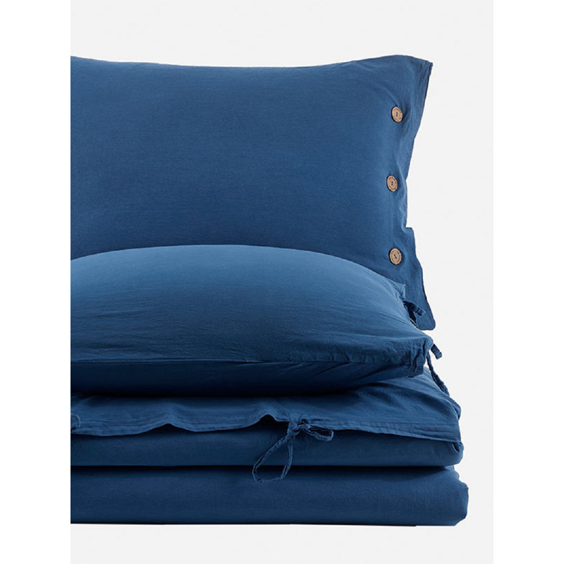 Ensemble de housse de couette Monarch 100% lin de coton lavé, très doux, confortable, chic, léger, 5 pièces, 2 taies d'oreiller, 2 taies d'oreiller, 1 housse de couette, ensemble de literie