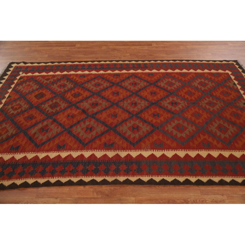 Tapis oriental géométrique kilim 5 x 9