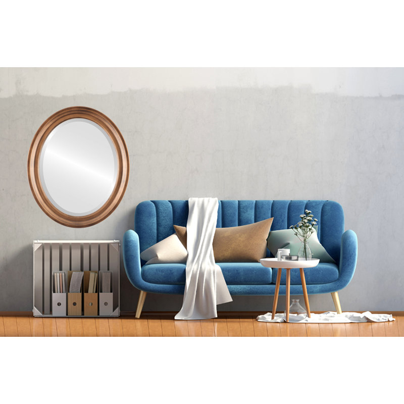 Miroir décoratif biseauté Goulet, 19 po x 15 po, Coucher de soleil doré