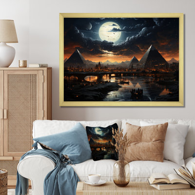 Pyramide du ciel égyptien égyptien - reproduction sur toile