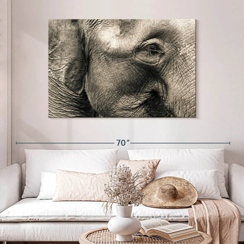 Brampt Wrinkled Elephant Face, 32" H x 48" W