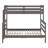Wood Twin XL Over Queen Bunk Bed With Ladder