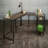 L-Shaped Desk, Brown Finish