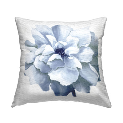 Coussin décoratif d'extérieur Blue Radiant Bloom par Withaar