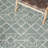 Demetrius Geometric Handmade Tufted Dark Green/Ivory Area Rug-376239787