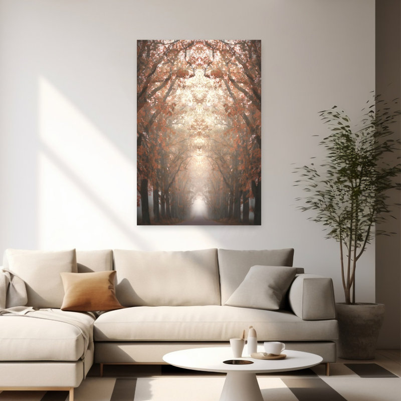 Art contemporain abstrait, art abstrait et mystérieux, art automnal, H 60 po x l 40 po