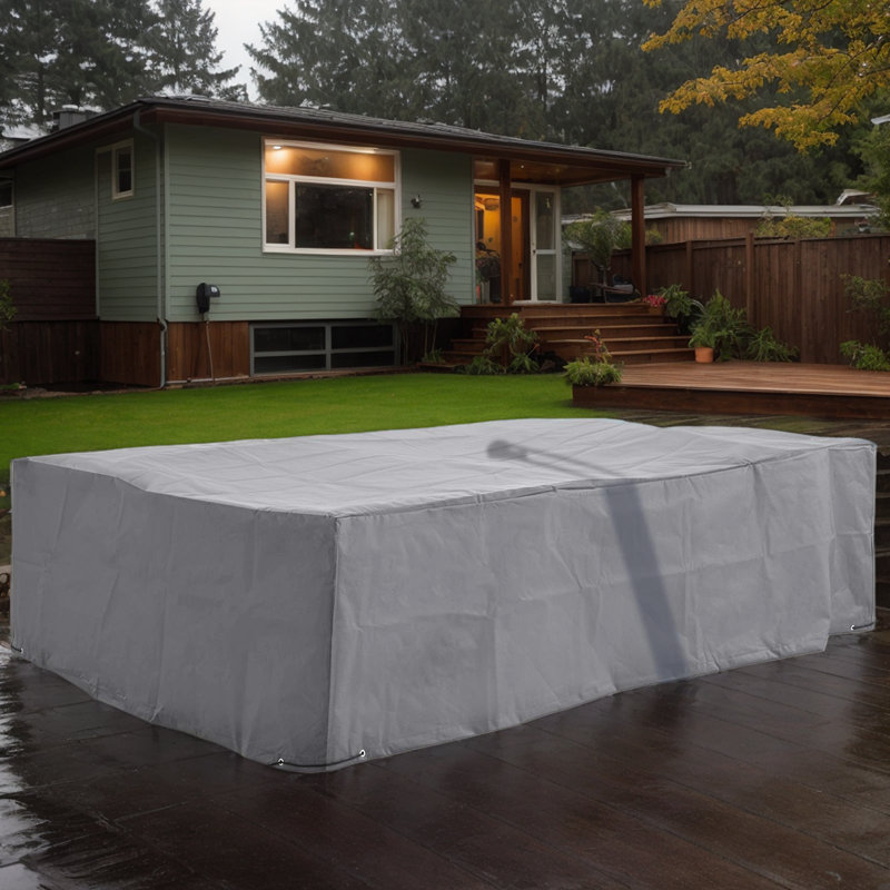Heavy Duty Waterproof Patio Sofa Cover - Ultimate Weather Protection For Outdoor Sectionals, Gray