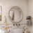 Round Wall Mirror With Carved Frame