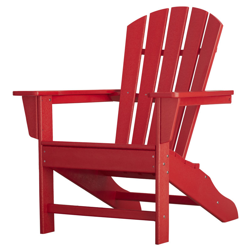 POLYWOOD Palm Coast Adirondack, Sunset Red
