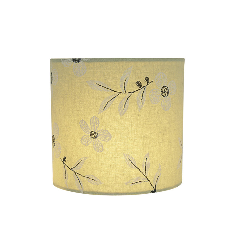 Abat-jour tambour en lin H 5 po (attache) de couleur vert clair