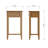 Alyria 1 Drawer End Side Telephone Table. Solid Oak. Fully Assembled. 2 Handle Styles Included: Polished Chrome or Burnished Brass