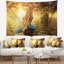 Tapisserie «Seascape Sea Mermaid with Ghost Ship»-28504609