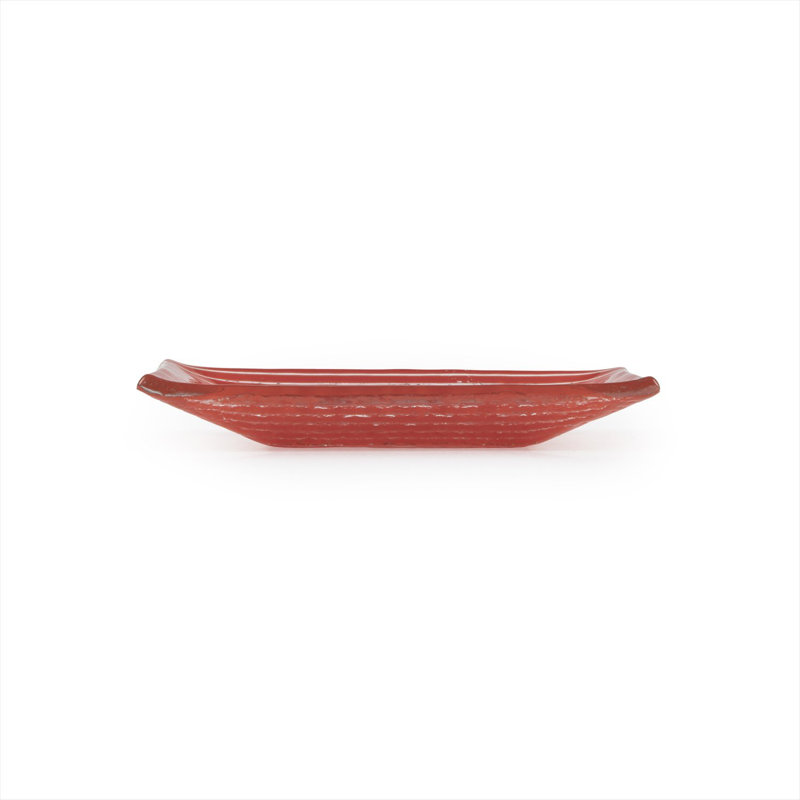 Vaisselle en verre 4,25 po x 2,5 po x H: 0,5 po Ramequin de verre rectangulaire 1 oz (ensemble de 6), Rouge