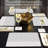 Somu Lines Decorative Hardboard Placemats with Protective Cork Backing