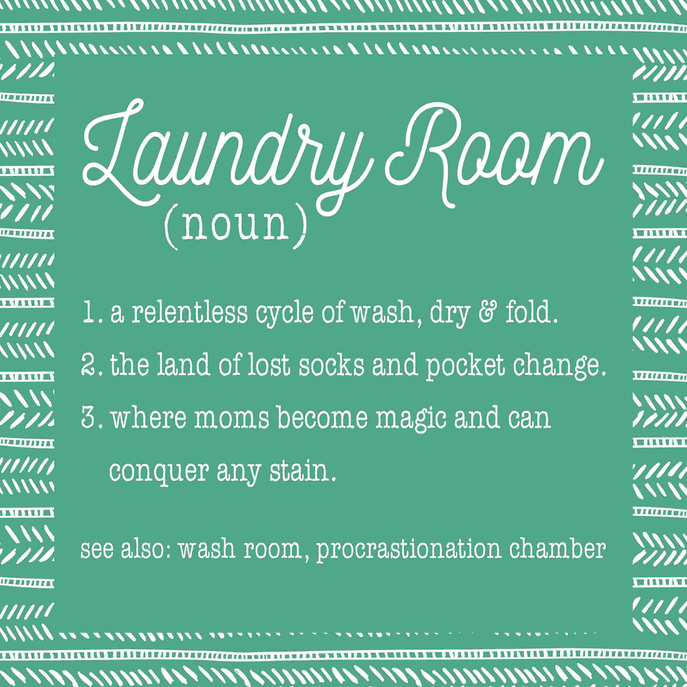 Trinx " Laundry Room Definition Green Long " Wayfair