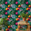 Papier peint à motif de feuilles tropicales-2001578101
