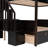 Twin Over Full Bunk Bed In , With Shelves, Storage Staircase And 2 Drawers - Cozy Atmosphere & Comfortable 'S Sleep Space-986283353