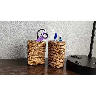 Artifacts Rattan Round Tumbler with Ceramic Insert